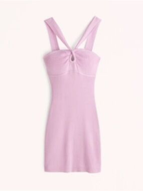 Abercrombie elevated knit Cross strap mini dress